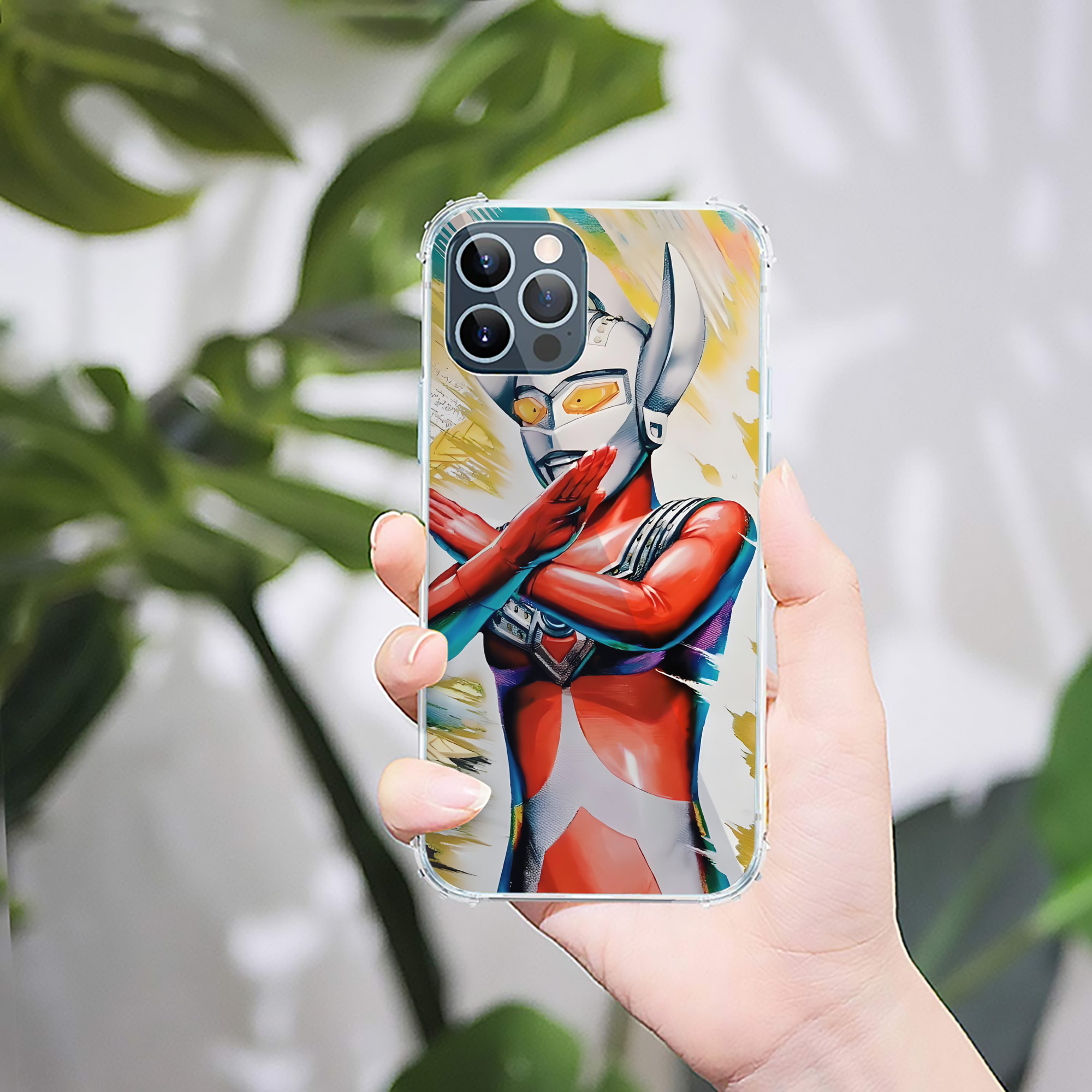 （画像用） ウルトラマン Ultraman 【iPhone 12シリーズ対応】透明スマホケース（クリアソフトケース）